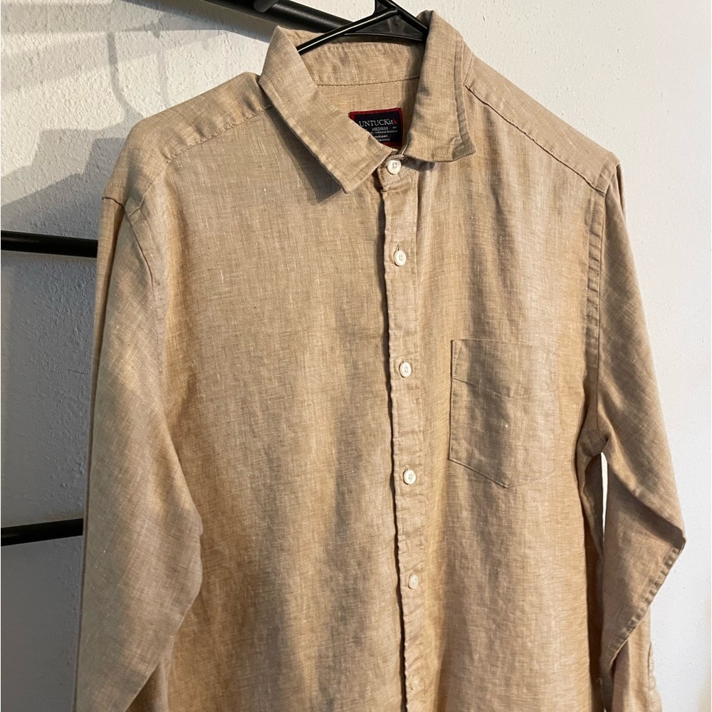UNTUCKit Wrinkle Resistant Linen Ashton Shirt - Medium Slim